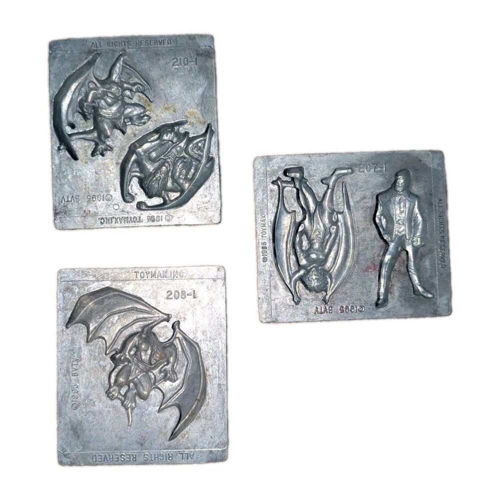 Vintage Toymax Metal BVTV RARE Mold Gargoyle Lot (3) Creepy Crawler Thingmaker